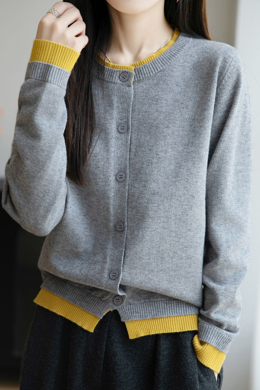 Cardigan casual de dos piezas