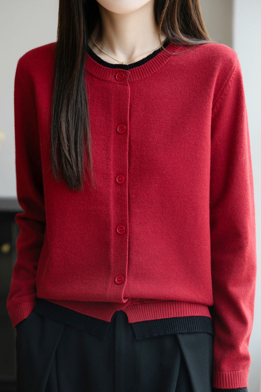 Cardigan de Cuello Redondo para Hombre – Estilo Moderno y Confort Diario