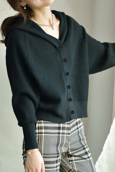 Cárdigan con Capucha para Mujer Casual - Mangas Murciélago y Tejido Suave