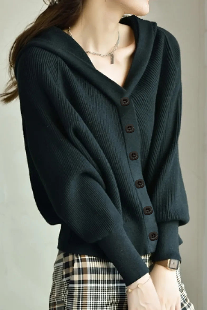 Cárdigan con Capucha para Mujer Casual - Mangas Murciélago y Tejido Suave