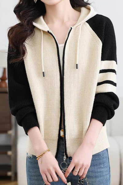 Chaqueta Bicolor para Mujer – Estilo Urbano y Confort Moderno