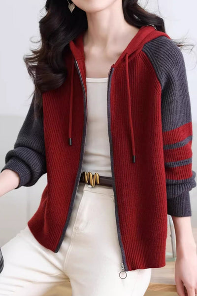 Chaqueta Bicolor para Mujer – Estilo Urbano y Confort Moderno