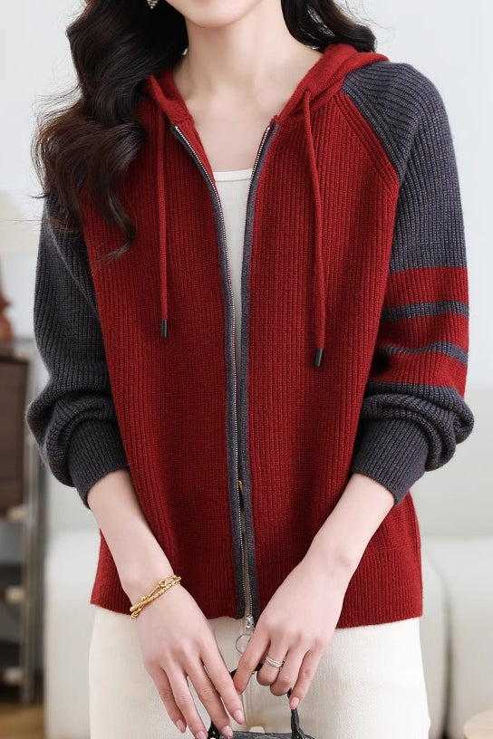 Chaqueta Bicolor para Mujer – Estilo Urbano y Confort Moderno