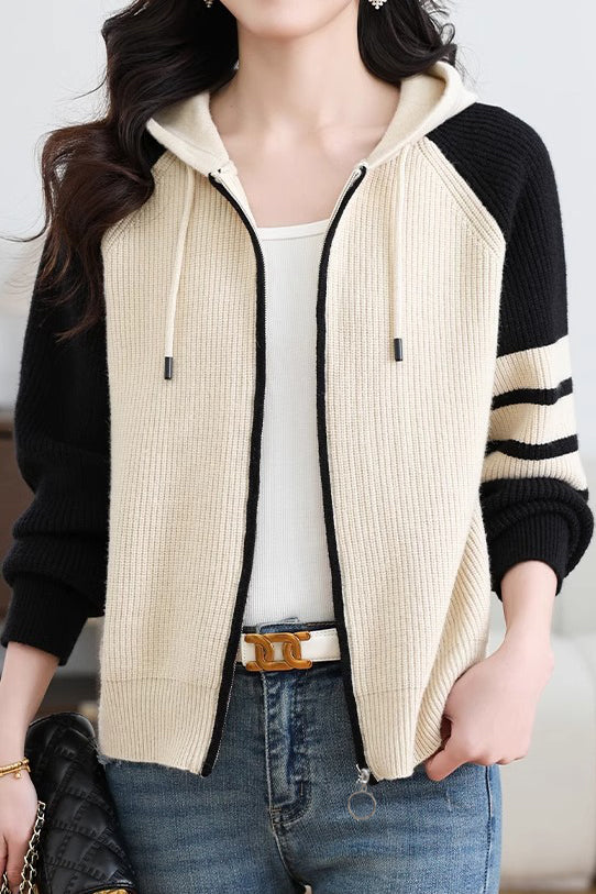 Chaqueta Bicolor para Mujer – Estilo Urbano y Confort Moderno