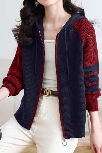 Chaqueta Bicolor para Mujer – Estilo Urbano y Confort Moderno