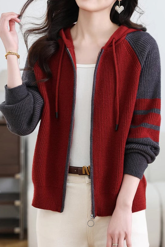Chaqueta Bicolor para Mujer – Estilo Urbano y Confort Moderno