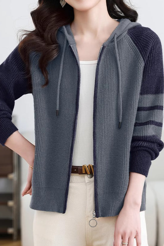 Chaqueta Bicolor para Mujer – Estilo Urbano y Confort Moderno