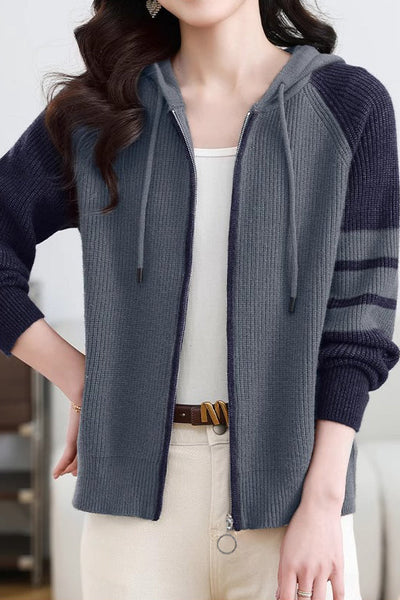 Chaqueta Bicolor para Mujer – Estilo Urbano y Confort Moderno