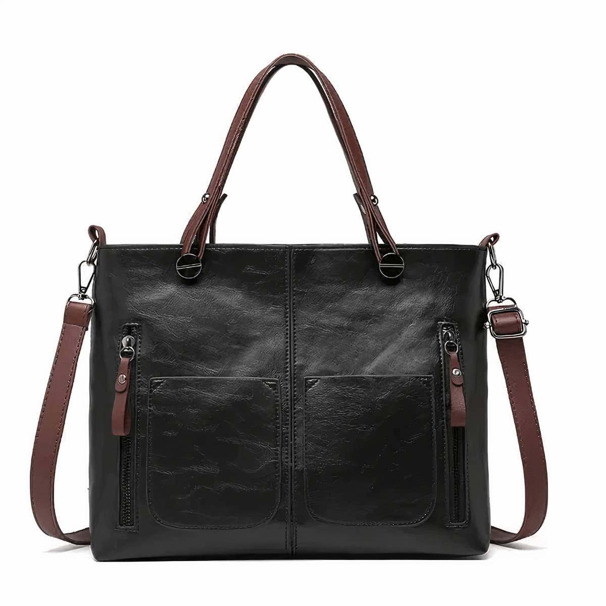 Bolso de cuero estiloso y versátil