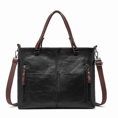 Bolso de cuero estiloso y versátil