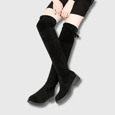 Botas Altas de Tacón Cuadrado – Confort y Elegancia - Boutique de Moda Femenina