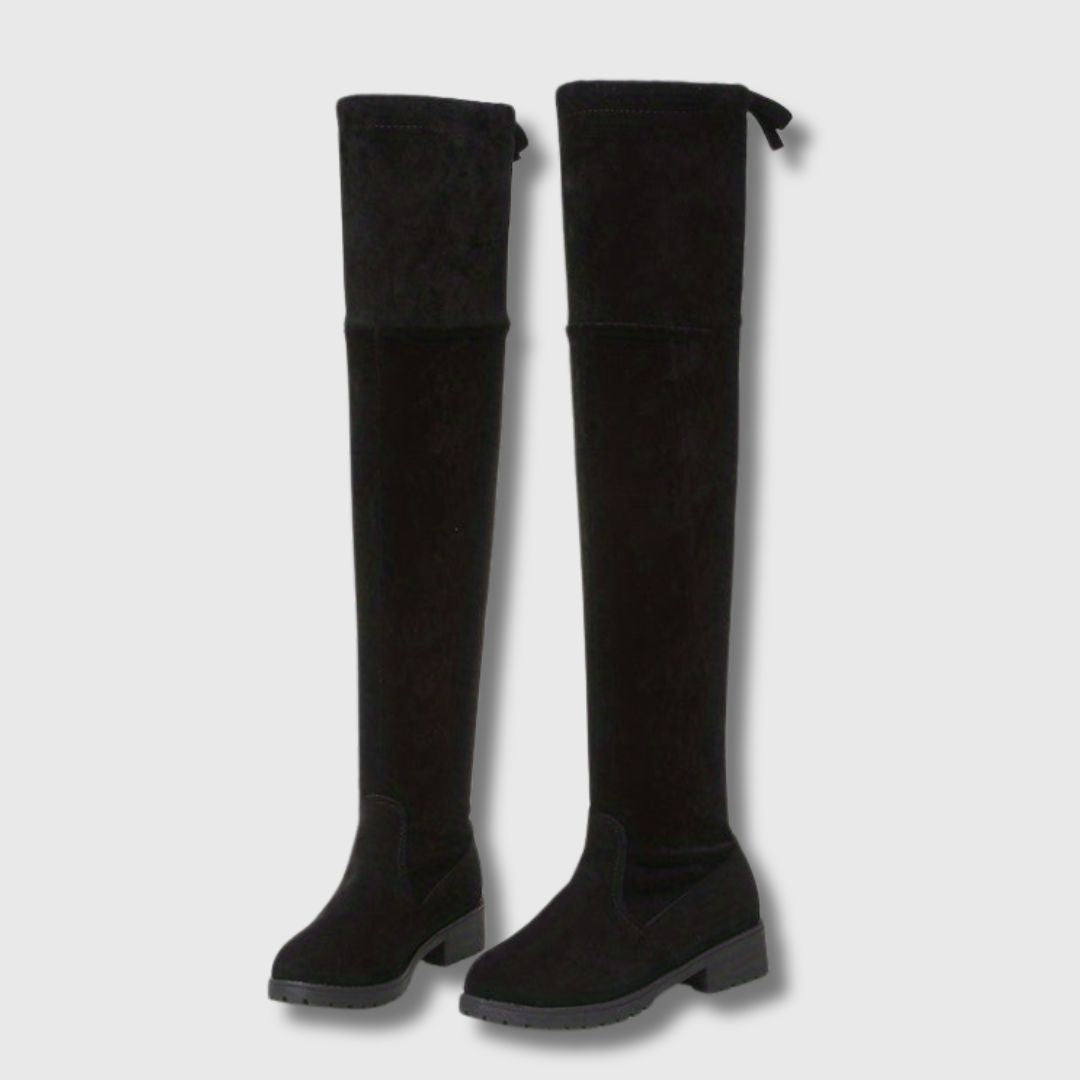 Botas Altas de Tacón Cuadrado – Confort y Elegancia - Boutique de Moda Femenina