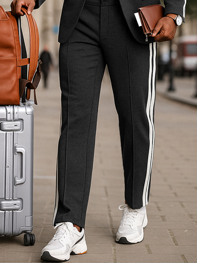 Conjunto Blazer Pantalón Moderno con Rayas – Estilo Chic y Cómodo
