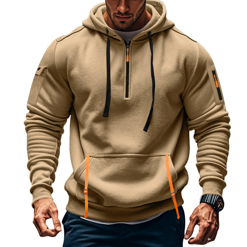Sudadera con Capucha Hombre Polar Deportiva - Múltiples Bolsillos