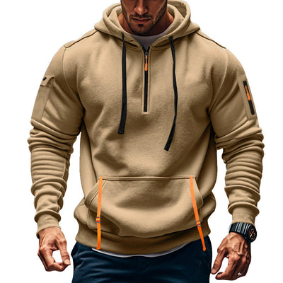 Sudadera con Capucha Hombre Polar Deportiva - Múltiples Bolsillos