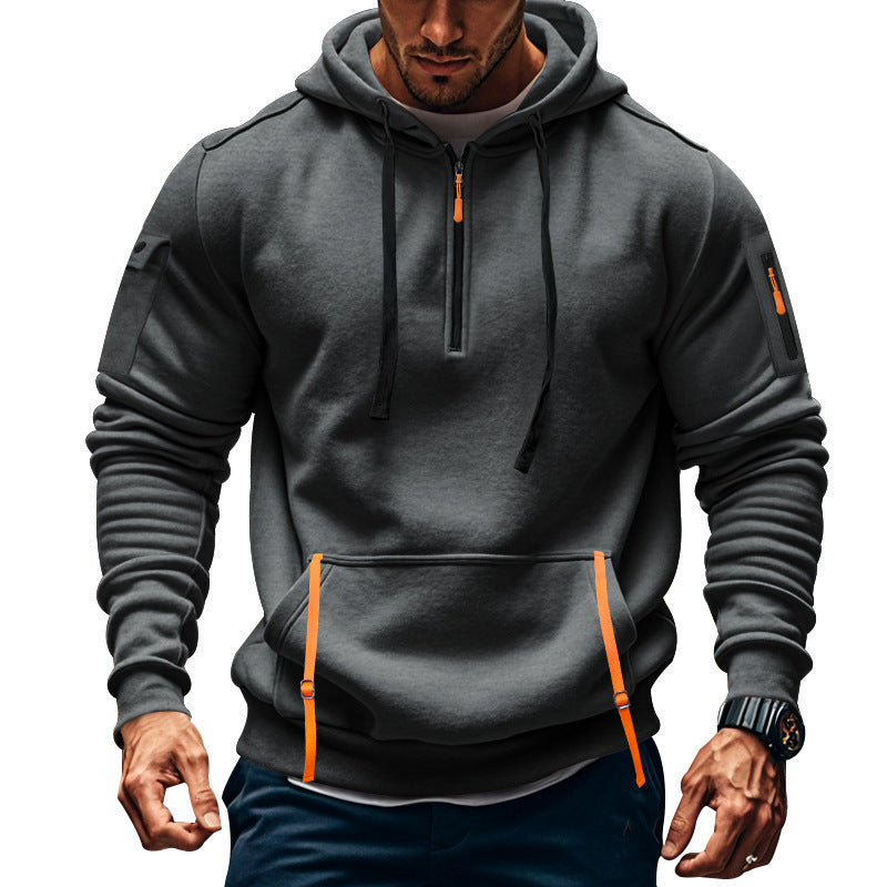 Sudadera con Capucha Hombre Polar Deportiva - Múltiples Bolsillos