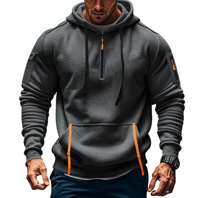 Sudadera con Capucha Hombre Polar Deportiva - Múltiples Bolsillos