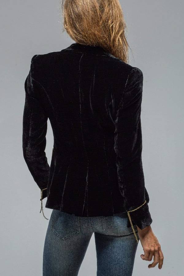 Blazer de Mujer de Terciopelo Dorado Vintage – Estilo Chic y Confort