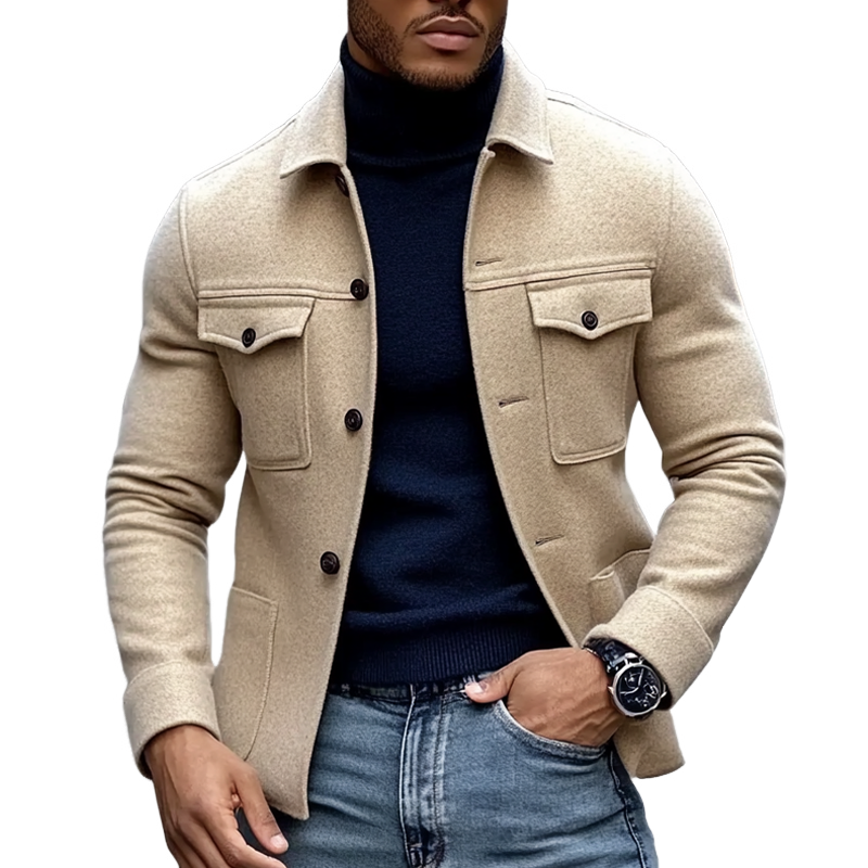 Chaqueta Hombre Multibolsillos con Solapa – Comodidad, Estilo y Durabilidad