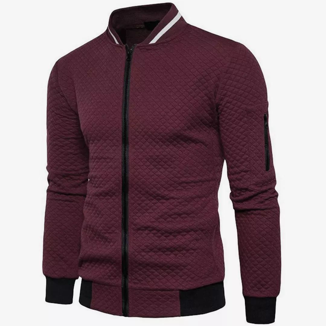 Chaqueta Bomber para Hombre a Cuadros Jacquard - Estilo y Confort