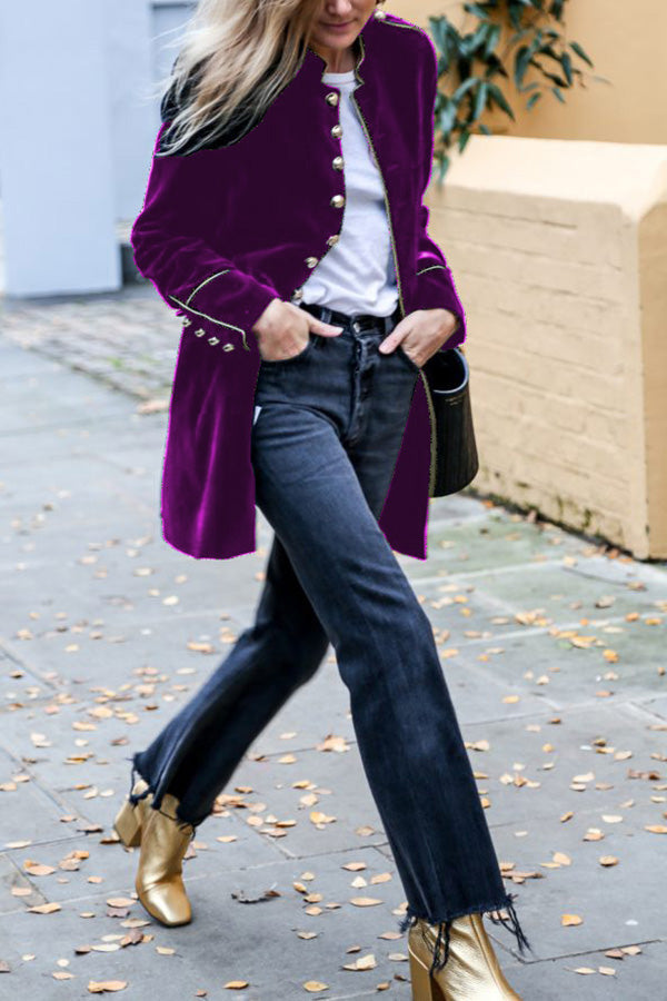 Chaqueta de terciopelo cálido mujer
