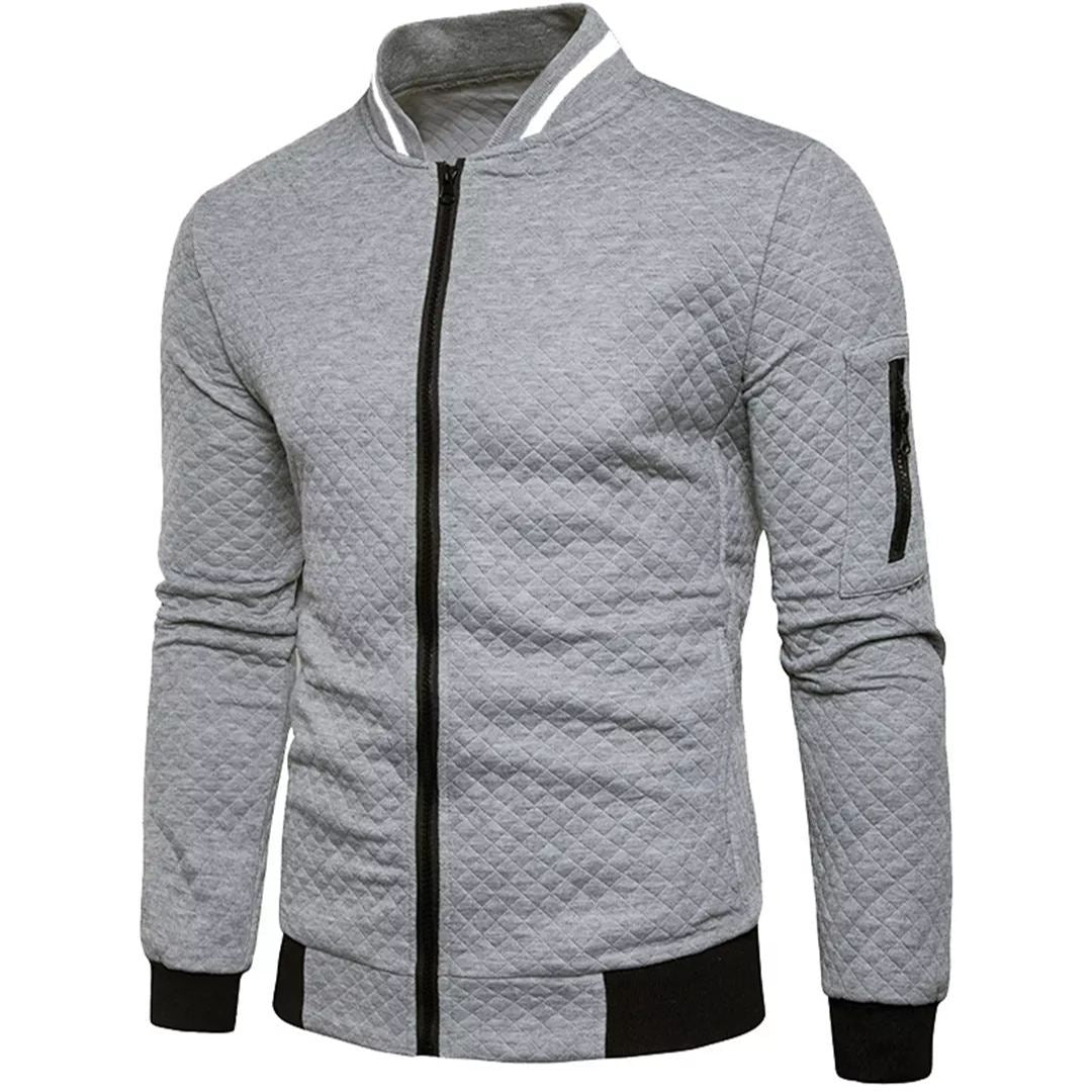 Chaqueta Bomber para Hombre a Cuadros Jacquard - Estilo y Confort
