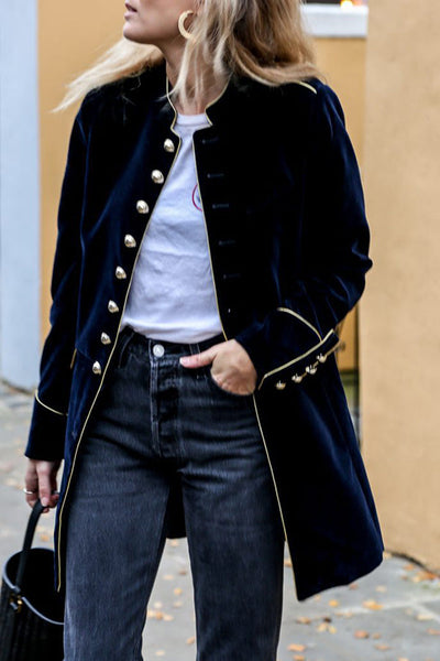 Chaqueta de terciopelo cálido mujer