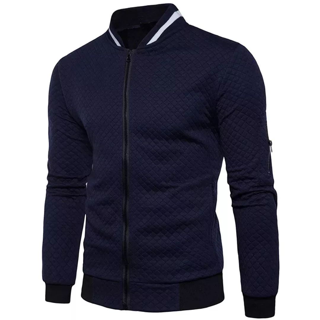 Chaqueta Bomber para Hombre a Cuadros Jacquard - Estilo y Confort