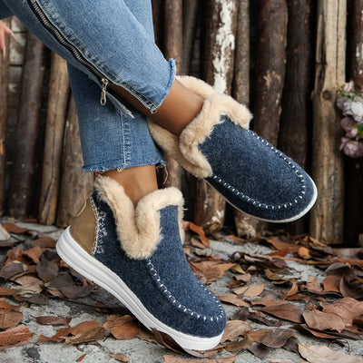 Botas de nieve cómodas para mujer - Calientes y fáciles de poner