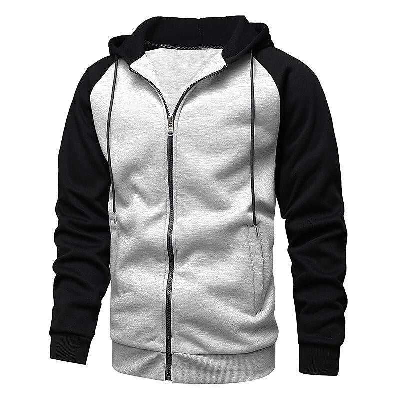 Sudadera con Capucha Bicolor para Hombre - Confort y Estilo en Polar
