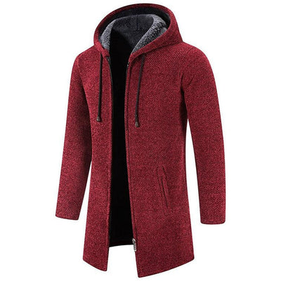 Chaqueta con Capucha Mi-Larga para Hombre Forrada de Polar - Estilo y Confort