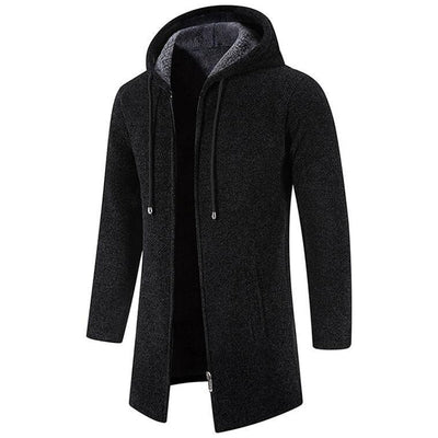 Chaqueta con Capucha Mi-Larga para Hombre Forrada de Polar - Estilo y Confort