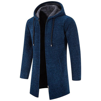 Chaqueta con Capucha Mi-Larga para Hombre Forrada de Polar - Estilo y Confort