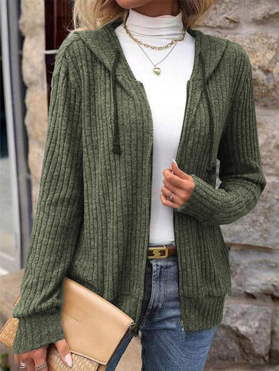 Chaqueta de mujer gruesa y holgada con capucha - Otoño en tendencia
