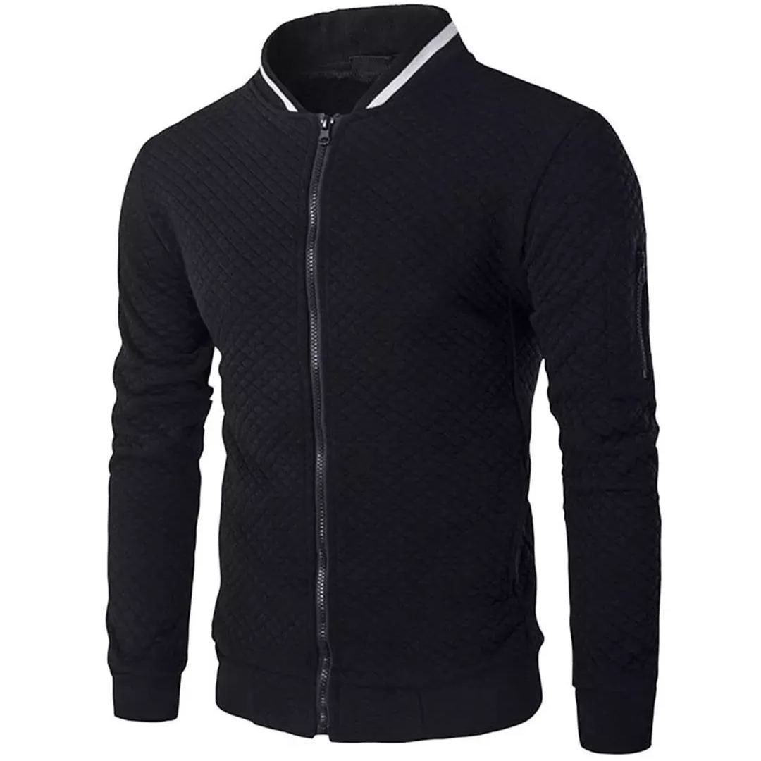 Chaqueta Bomber para Hombre a Cuadros Jacquard - Estilo y Confort