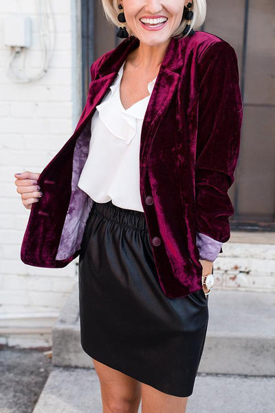 Blazer de terciopelo chic para mujer – Elegancia y confort moderno