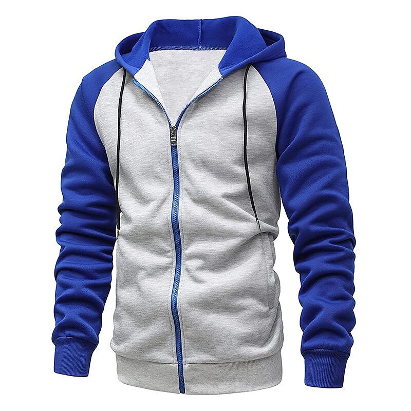 Sudadera con Capucha Bicolor para Hombre - Confort y Estilo en Polar
