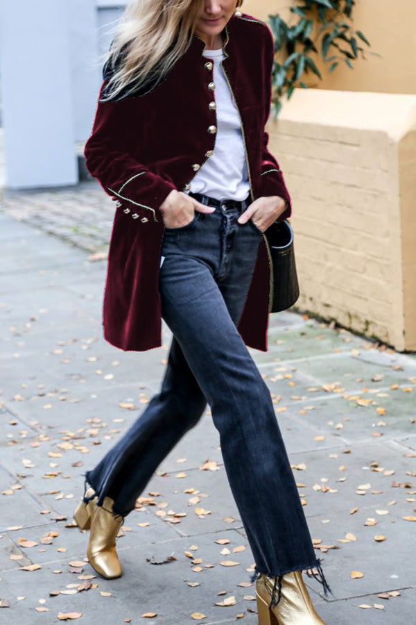 Chaqueta de terciopelo cálido mujer