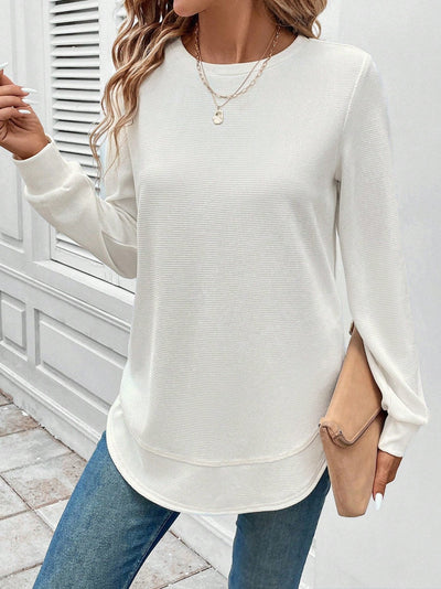 Sudadera Vintage Cuello Redondo Jacquard - Moda Casual y Tendencia