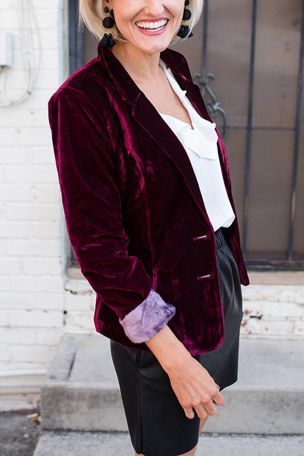 Blazer de terciopelo chic para mujer – Elegancia y confort moderno