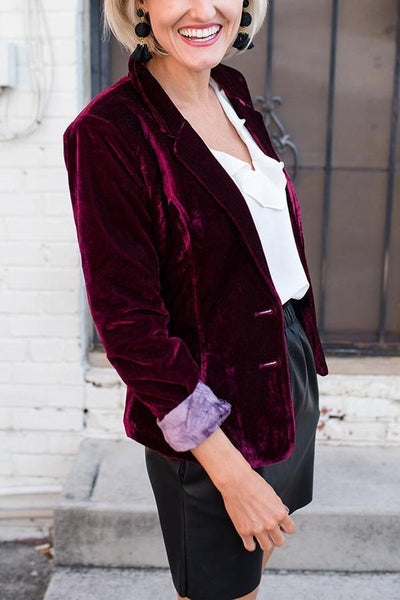 Blazer de terciopelo chic para mujer – Elegancia y confort moderno