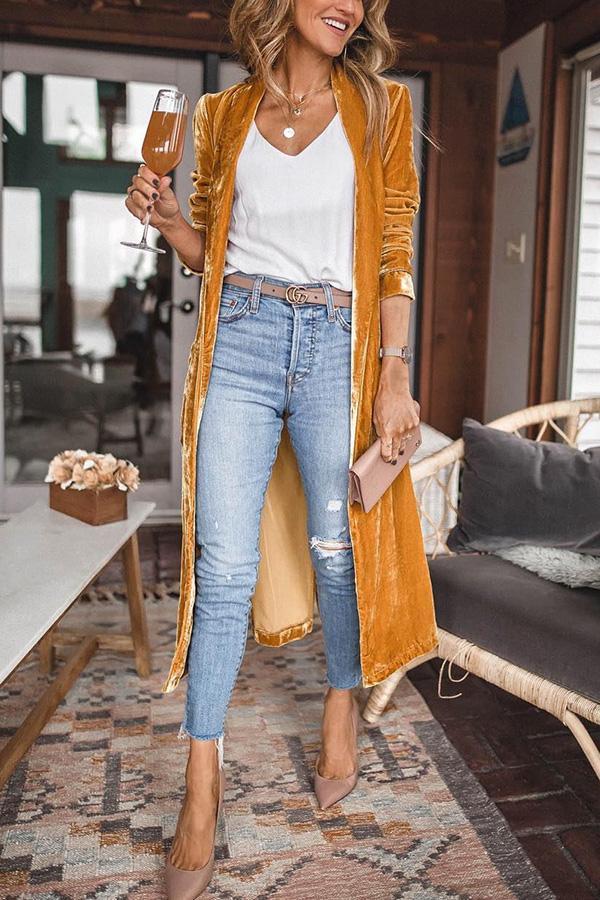 Kimono de Terciopelo Largo para Mujer – Elegancia y Confort