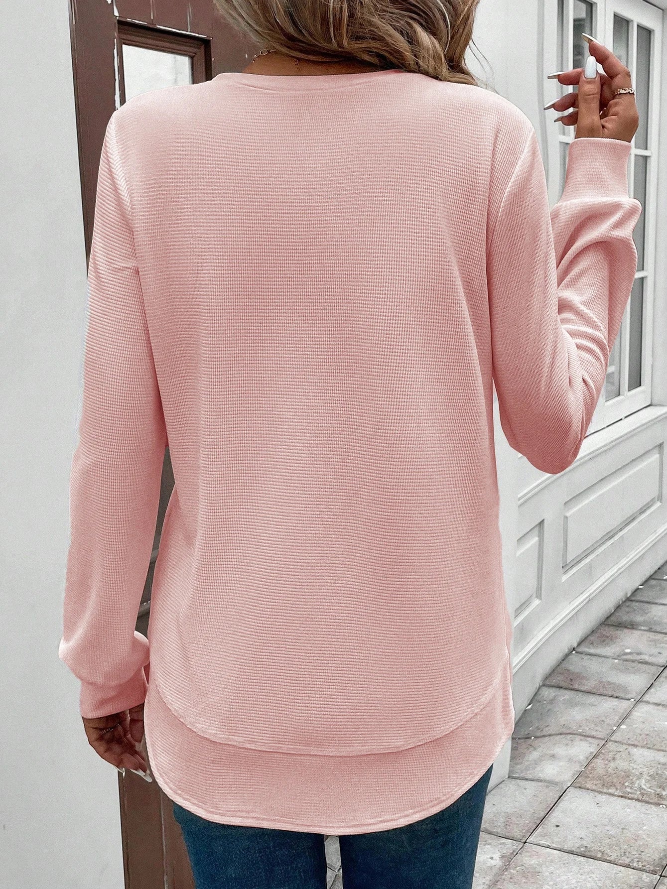 Sudadera Vintage Cuello Redondo Jacquard - Moda Casual y Tendencia