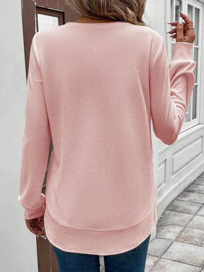 Sudadera Vintage Cuello Redondo Jacquard - Moda Casual y Tendencia