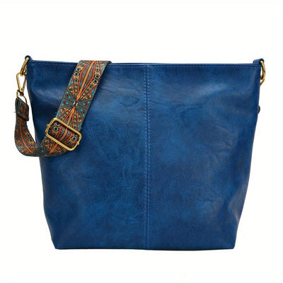Bolso de hombro de cuero versátil