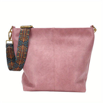 Bolso de hombro de cuero versátil