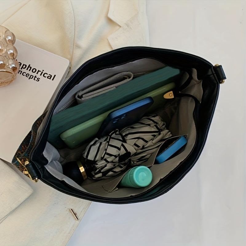 Bolso de hombro de cuero versátil