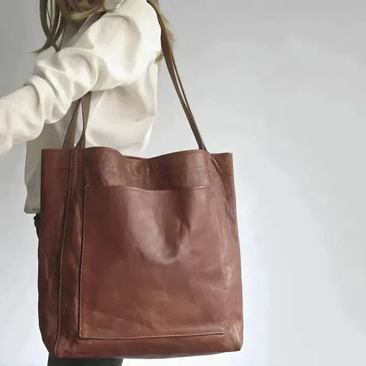Bolso tote de cuero clásico