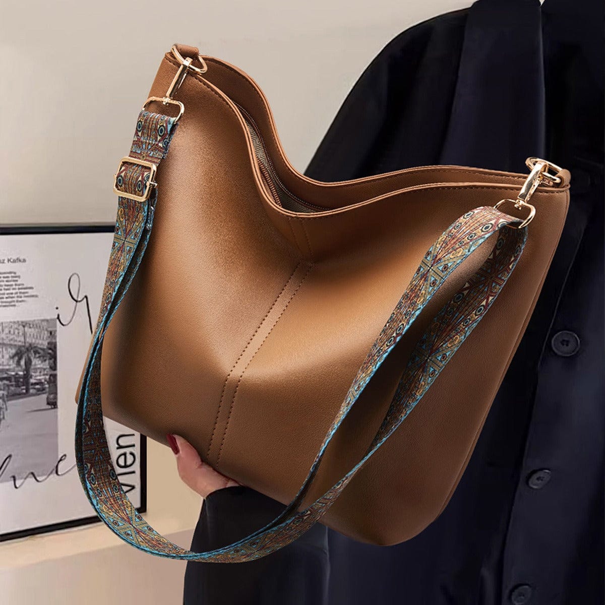 Bolso de cuero de diseñador funcional