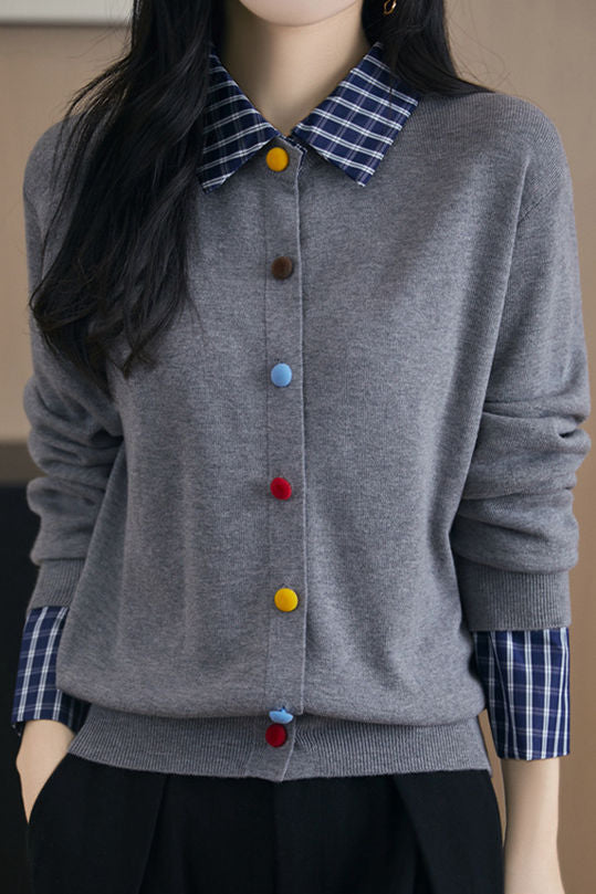 Cárdigan Camisa Tejida Casual